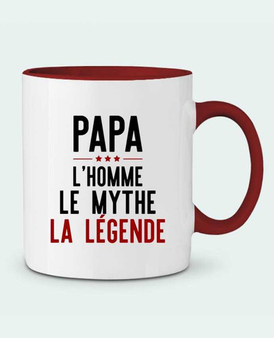 Mug bicolore Papa la légende cadeau Original t-shirt