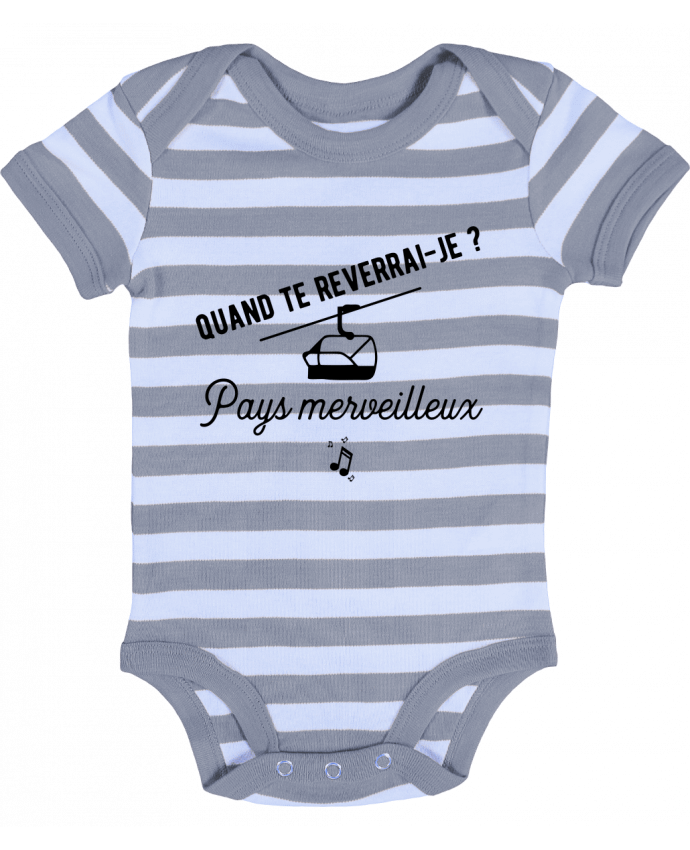 Body Bebé a Rayas Pays merveilleux humour - Original t-shirt