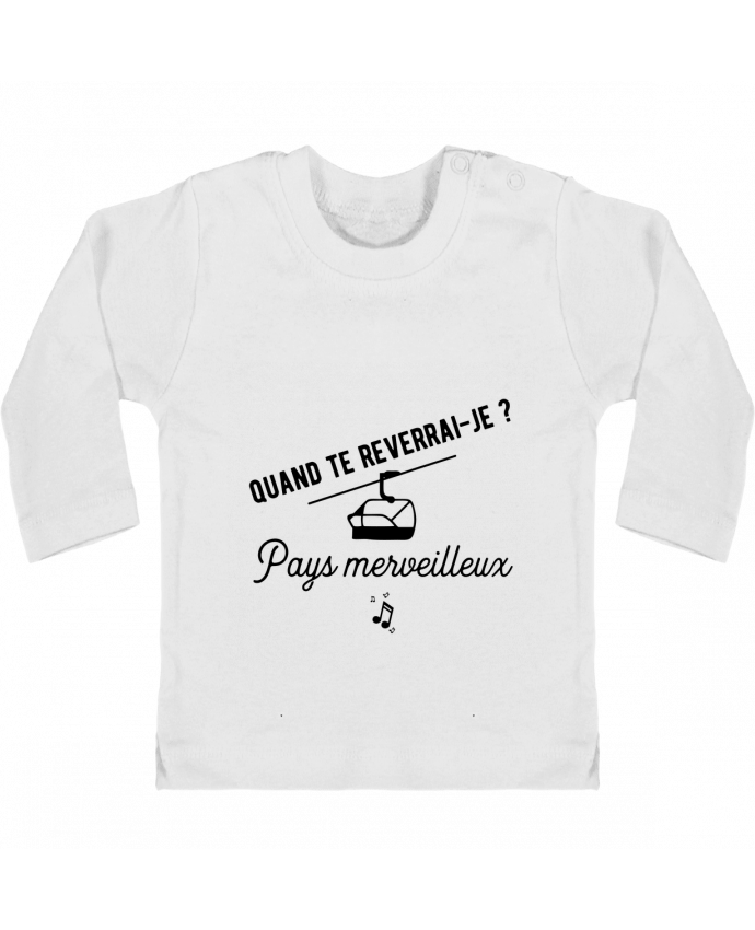 Camiseta Bebé Manga Larga con Botones  Pays merveilleux humour manches longues du designer Original t-shirt