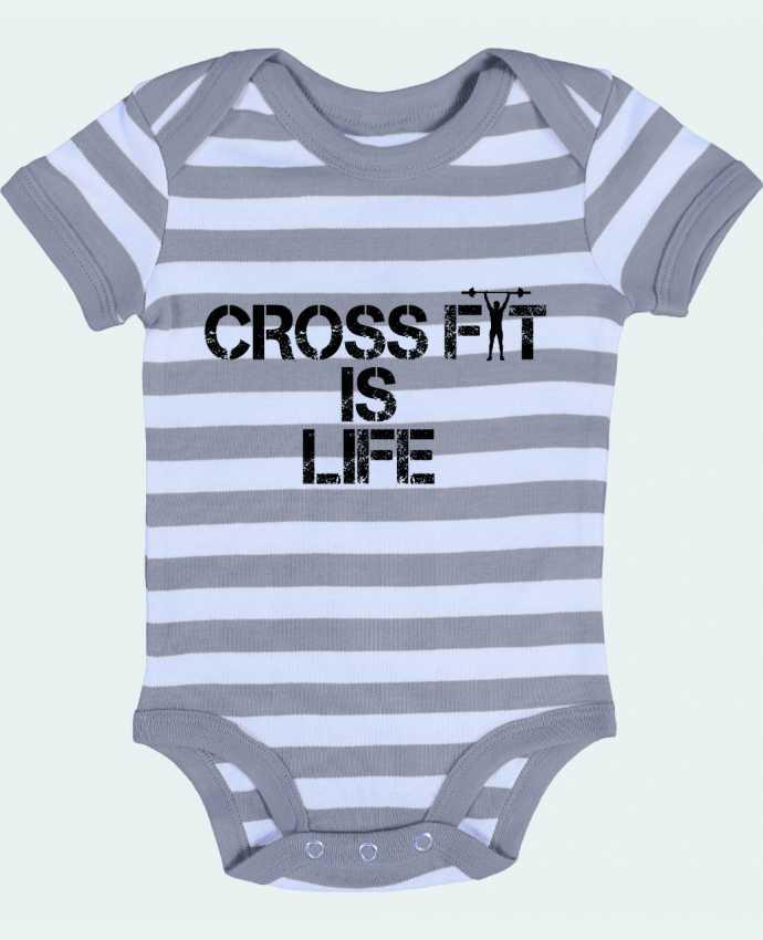 Body Bébé Rayé Crossfit is life - tunetoo