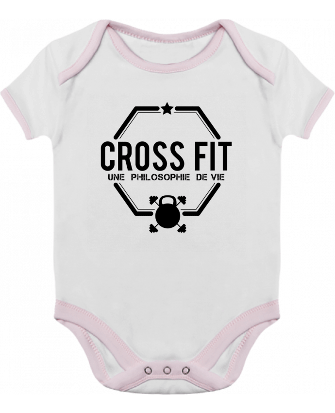 Body bébé manches contrastées Crossfit une philosophie de vie par tunetoo