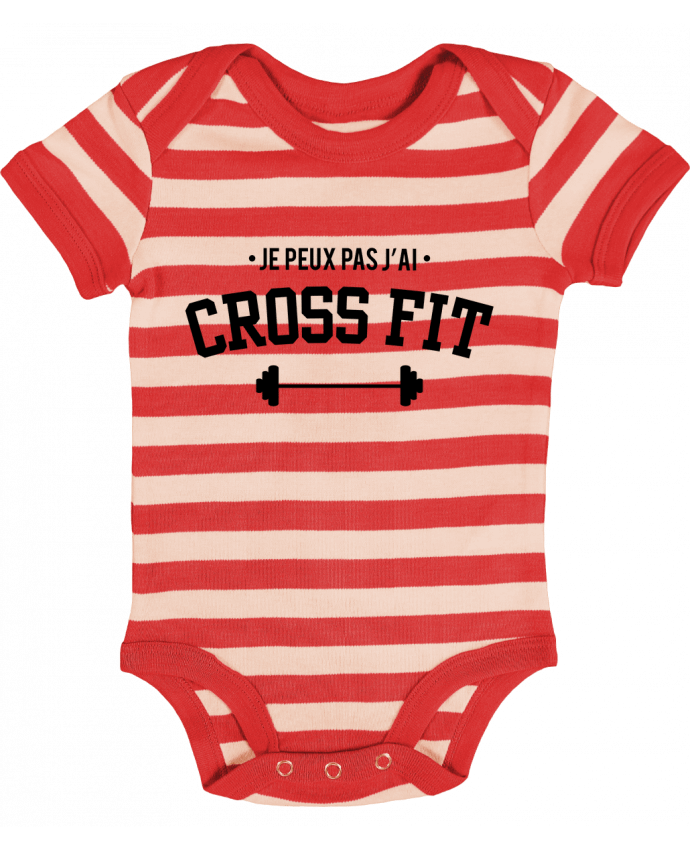 Body Bébé Rayé Je peux pas j'ai crossfit - tunetoo