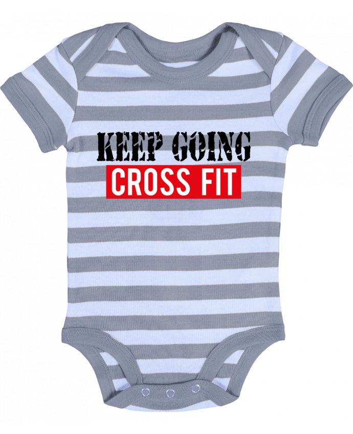 Baby Body striped Keep going ! Crossfit - tunetoo