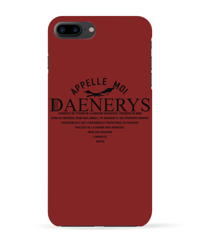 Case 3D iPhone 7+ Appelle moi Daenerys by tunetoo