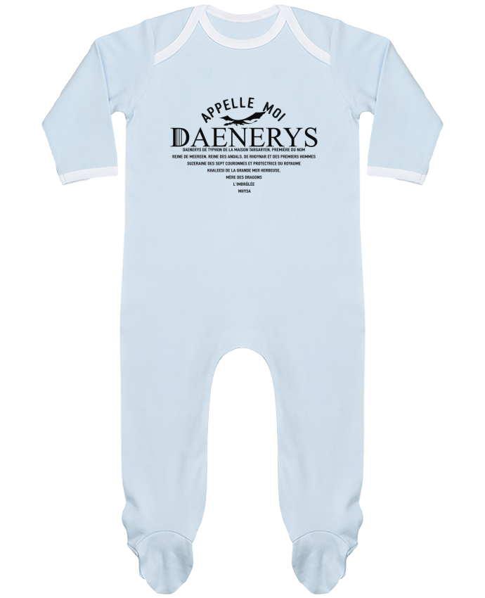 Pijama Bebé Manga Larga Contraste Appelle moi Daenerys por tunetoo
