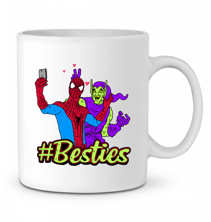 Ceramic Mug #Besties Spiderman by Nick cocozza