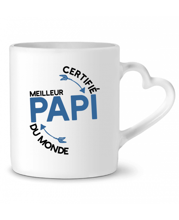 Mug Heart Certifié meilleur papi cadeau by Original t-shirt
