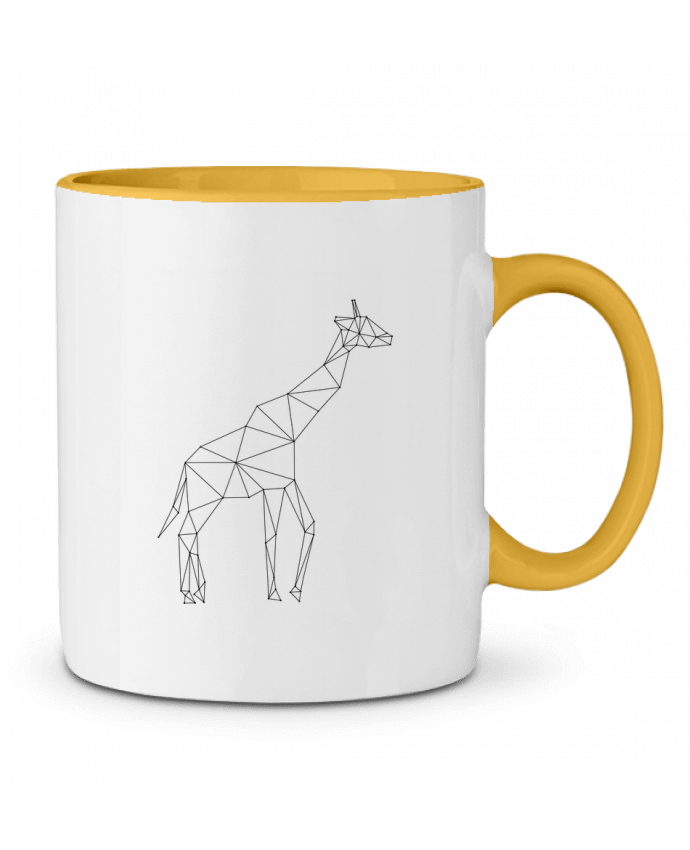 Two-tone Ceramic Mug Giraffe origami /wait-design