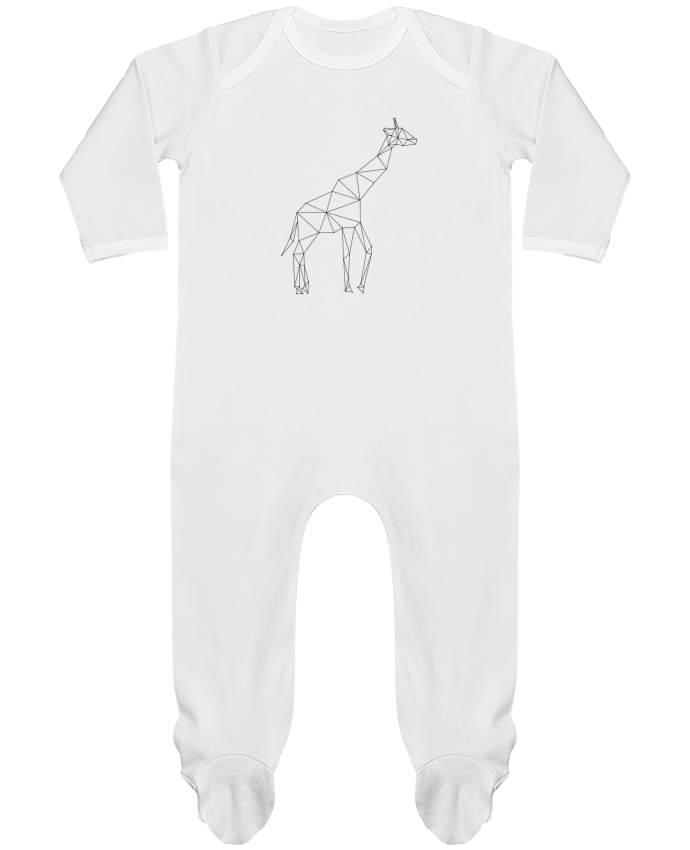 Baby Sleeper long sleeves Contrast Giraffe origami by /wait-design