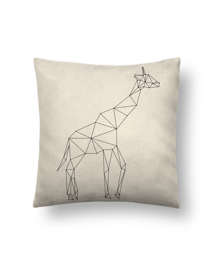 Cushion suede touch 45 x 45 cm Giraffe origami by /wait-design