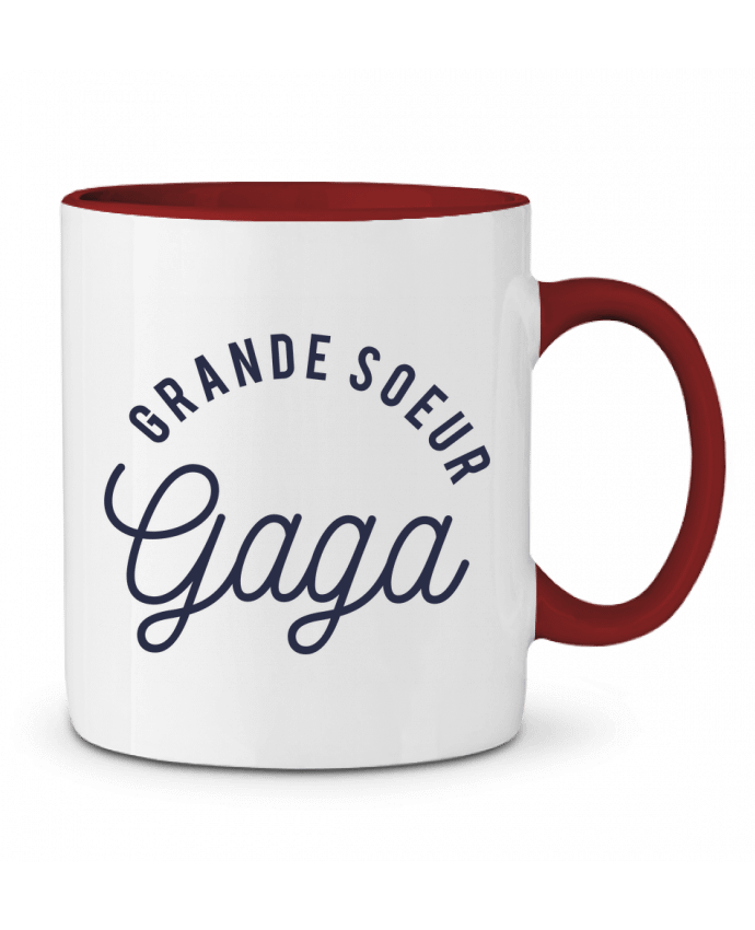 Mug bicolore Grande sœur gaga tunetoo