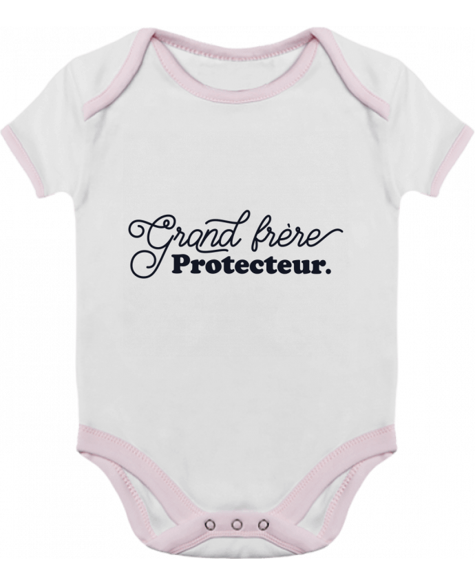 Body bébé manches contrastées Grand frère protecteur par tunetoo