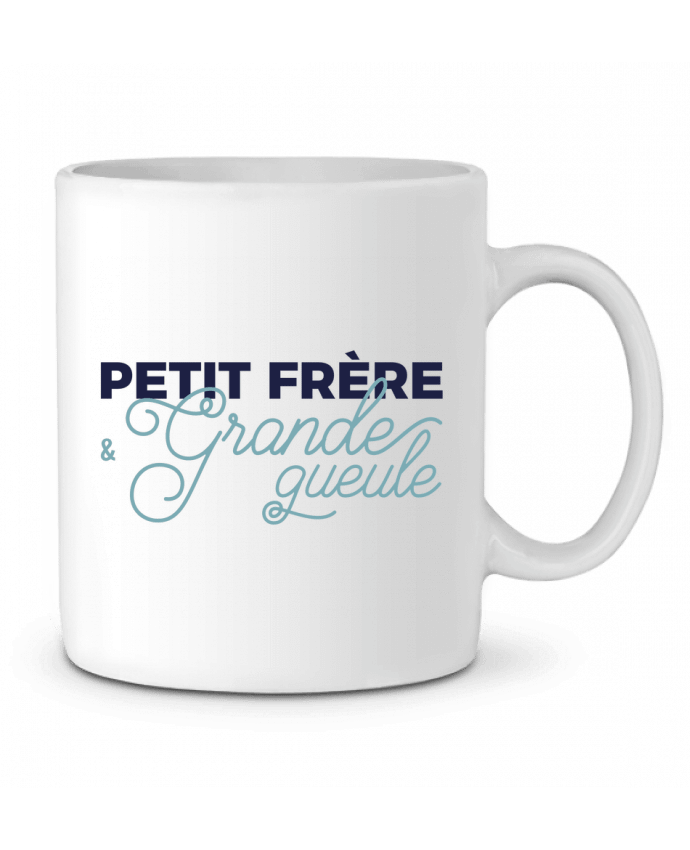 Ceramic Mug Petit frère et grande gueule by tunetoo