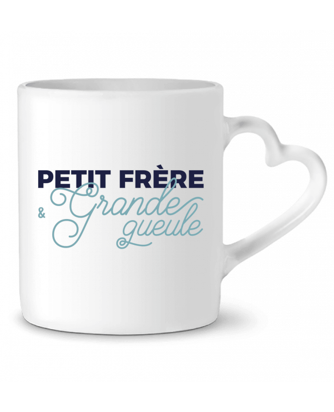 Mug coeur Petit frère et grande gueule par tunetoo