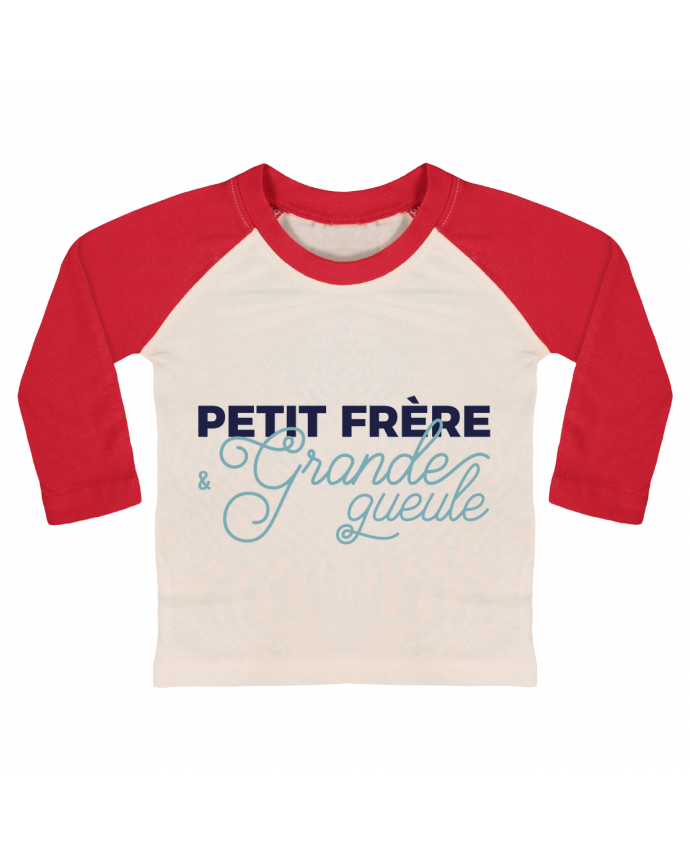 T-shirt baby Baseball long sleeve Petit frère et grande gueule by tunetoo
