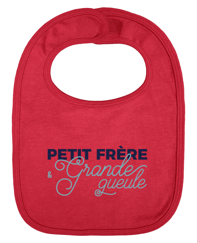 Baby Bib plain and contrast Petit frère et grande gueule by tunetoo