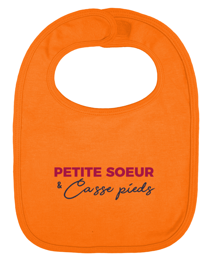 Baby Bib plain and contrast Petite sœur et casse pieds by tunetoo