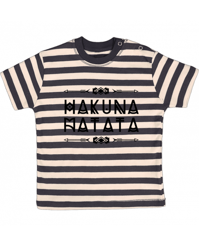 Tee-shirt bébé à rayures hakuna matata par DesignMe