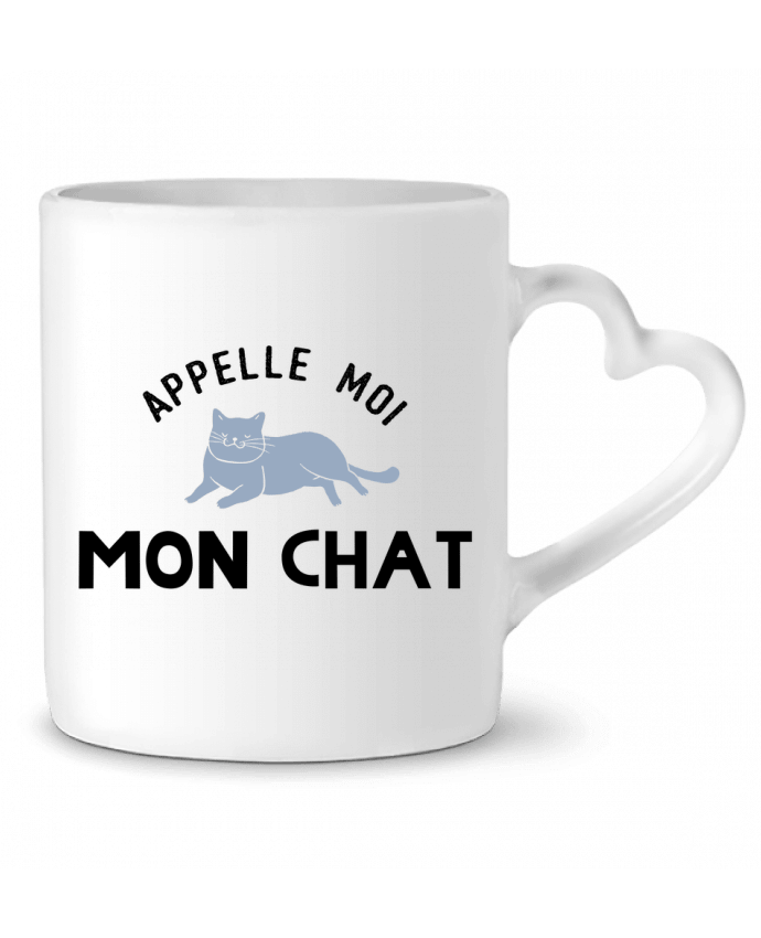 Mug Heart Appelle moi mon chat by tunetoo