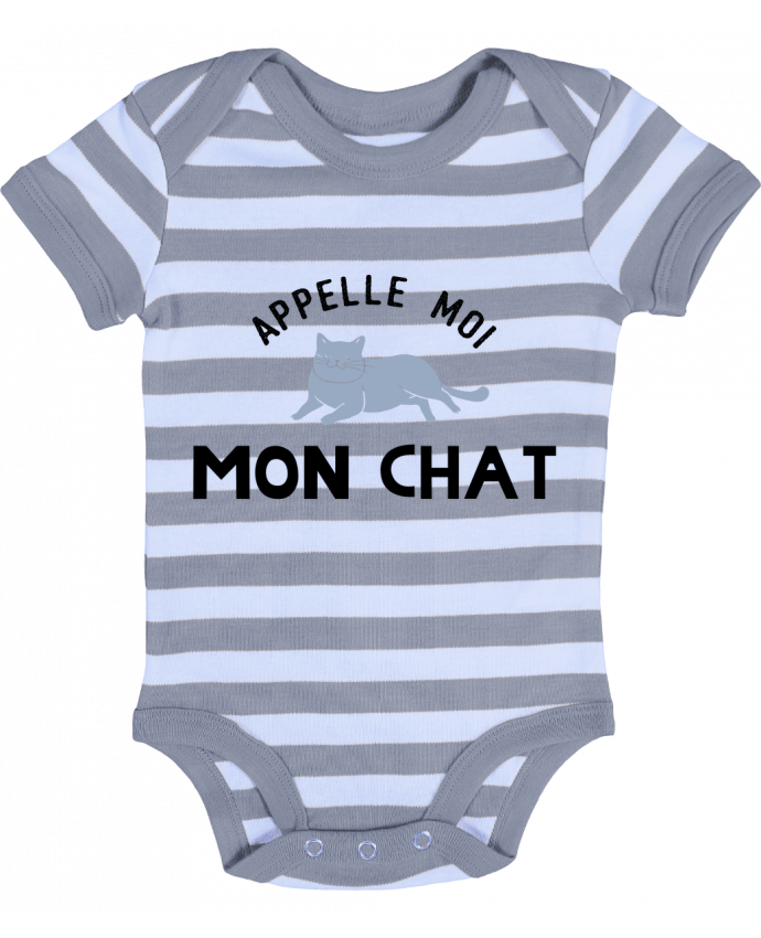 Baby Body striped Appelle moi mon chat - tunetoo