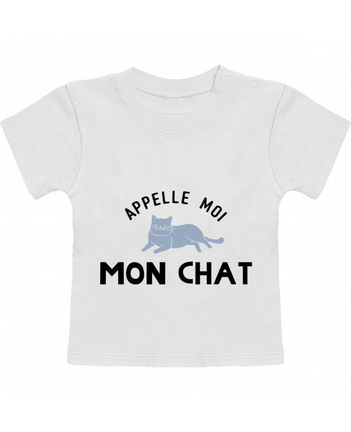 T-shirt bébé Appelle moi mon chat manches courtes du designer tunetoo