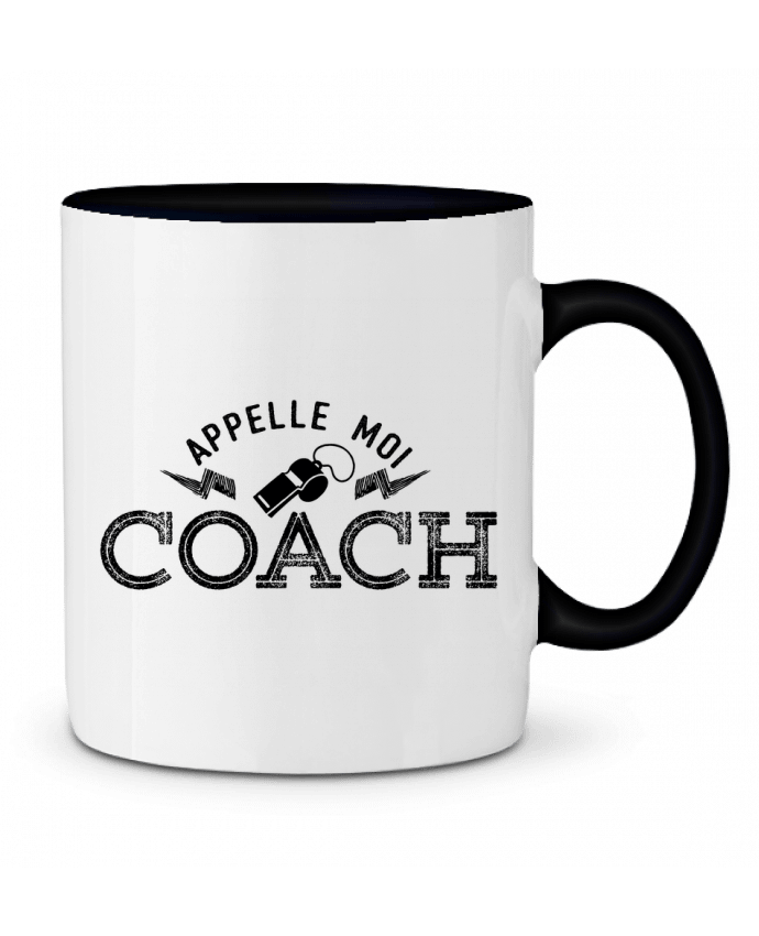 Two-tone Ceramic Mug Appelle moi coach tunetoo