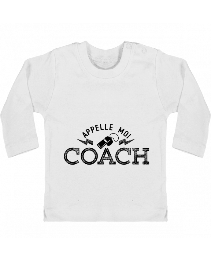 Baby T-shirt with press-studs long sleeve Appelle moi coach manches longues du designer tunetoo