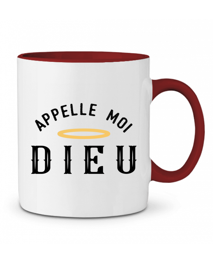 Mug bicolore Appelle moi dieu tunetoo