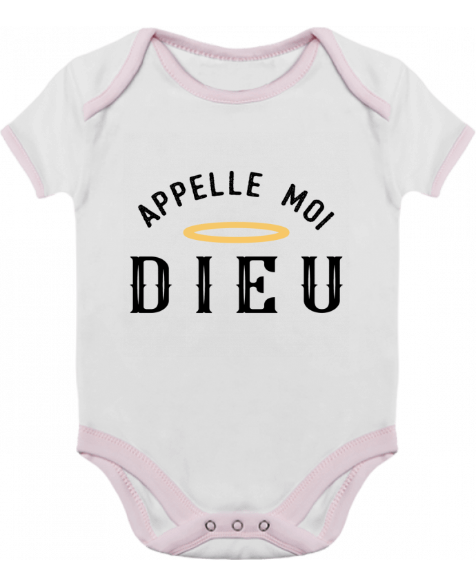 Body bébé manches contrastées Appelle moi dieu par tunetoo