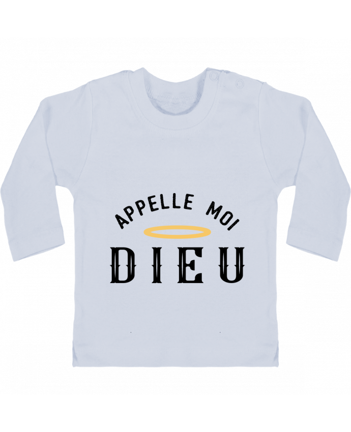 T-shirt bébé Appelle moi dieu manches longues du designer tunetoo