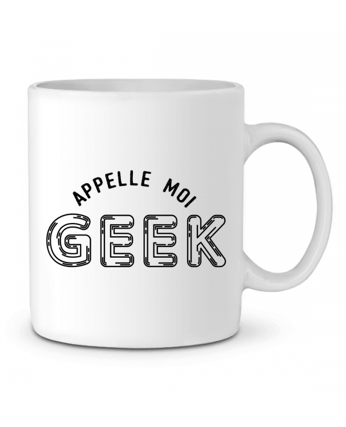 Ceramic Mug Appelle moi geek by tunetoo