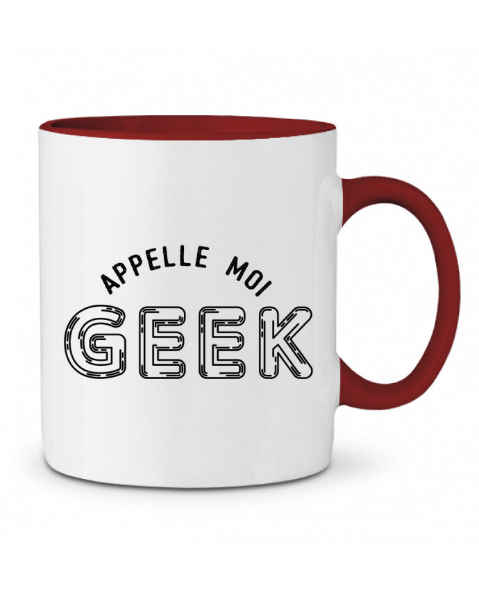 Mug bicolore Appelle moi geek tunetoo
