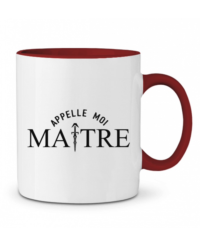 Mug bicolore Appelle moi maître tunetoo
