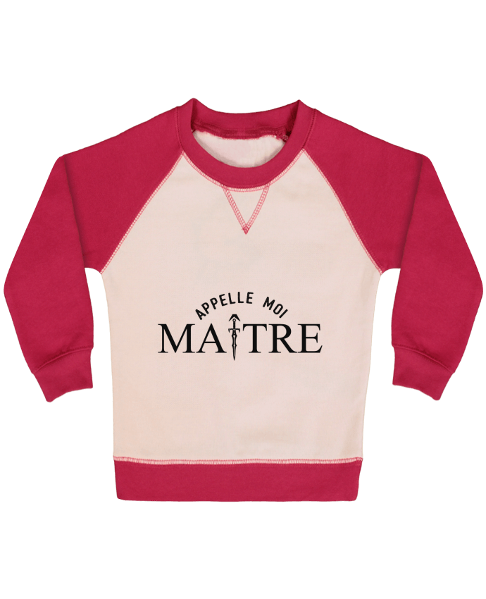 Sweatshirt Baby crew-neck sleeves contrast raglan Appelle moi maître by tunetoo