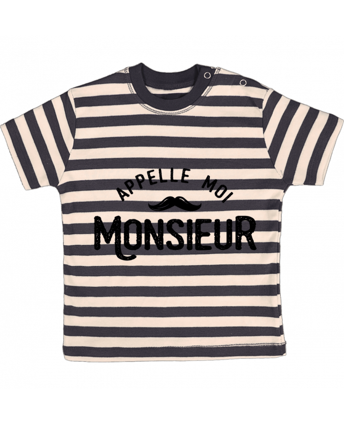 T-shirt baby with stripes Appelle moi monsieur by tunetoo