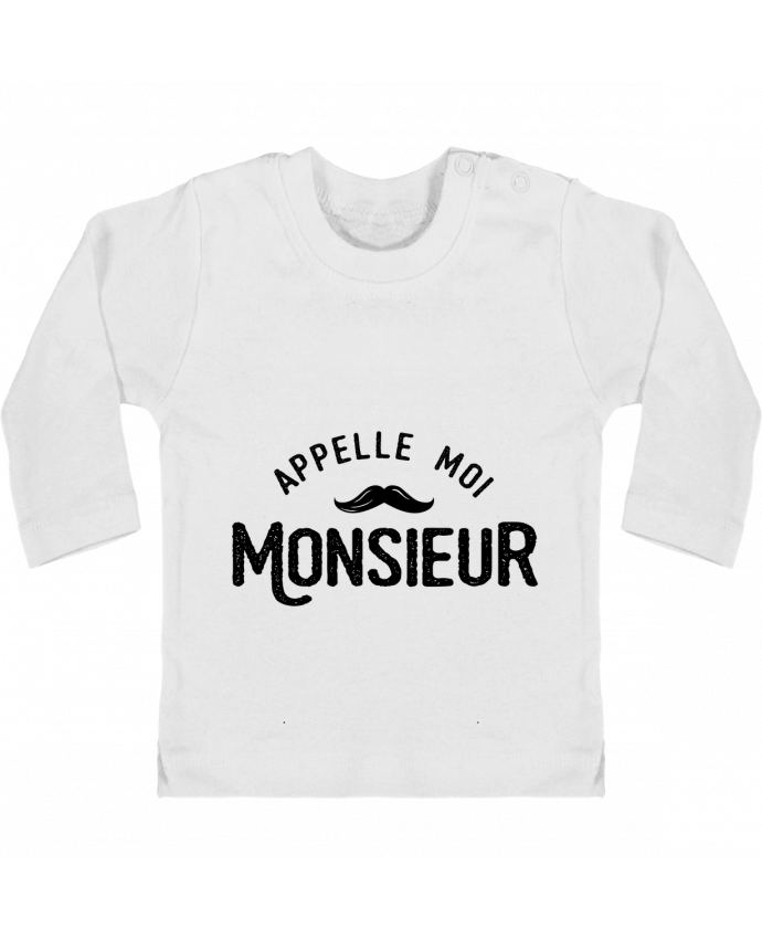 Camiseta Bebé Manga Larga con Botones  Appelle moi monsieur manches longues du designer tunetoo