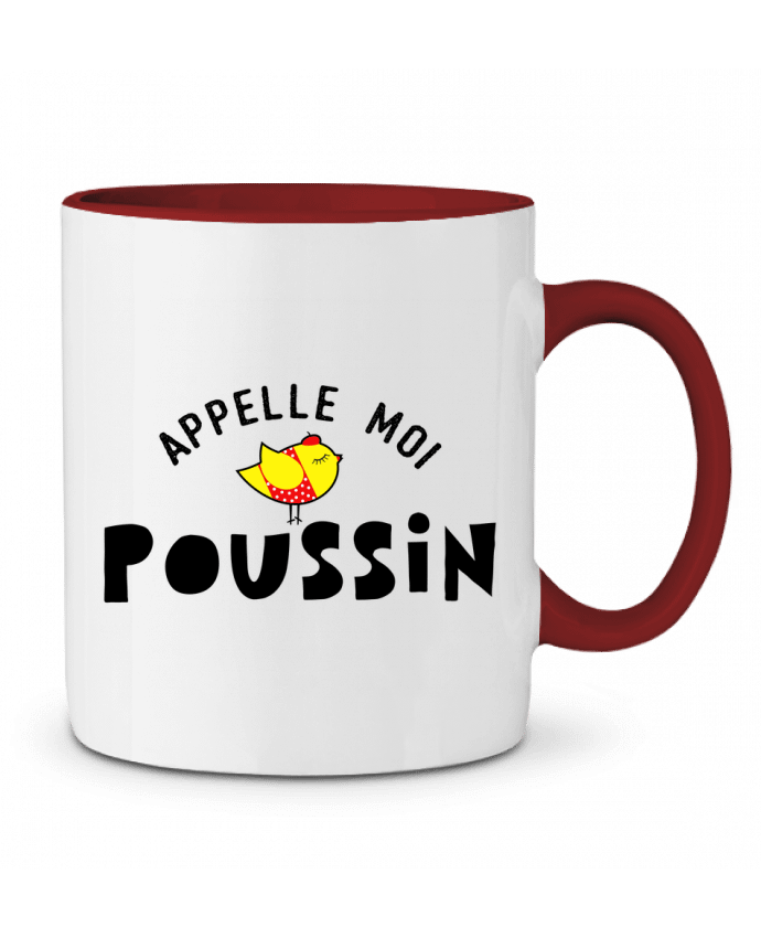 Mug bicolore Appelle moi poussin tunetoo