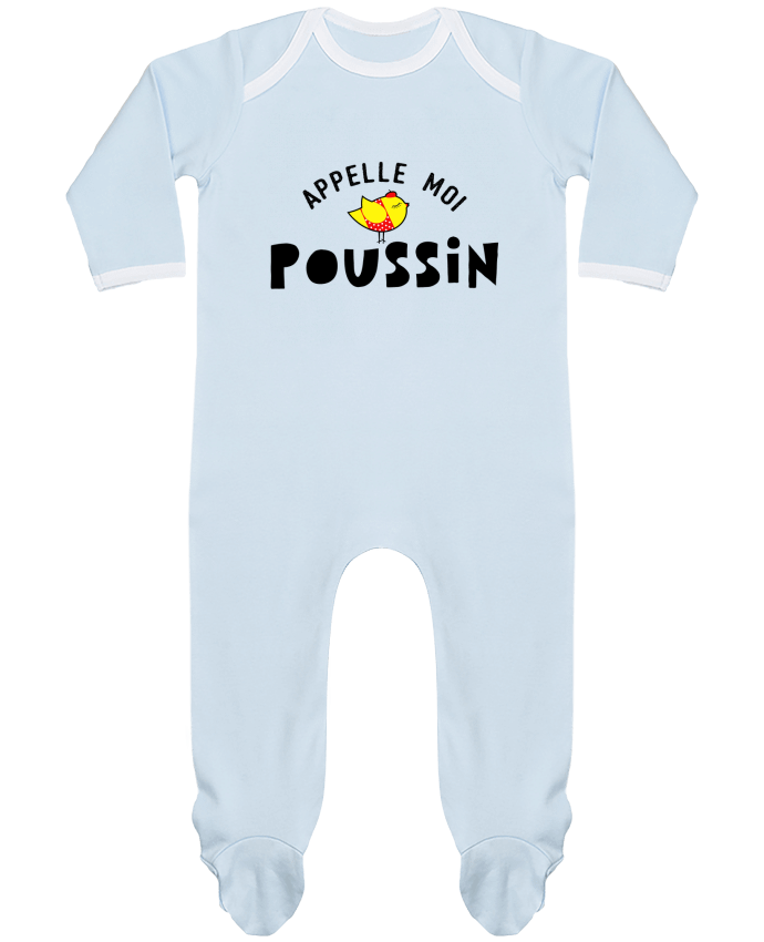 Baby Sleeper long sleeves Contrast Appelle moi poussin by tunetoo