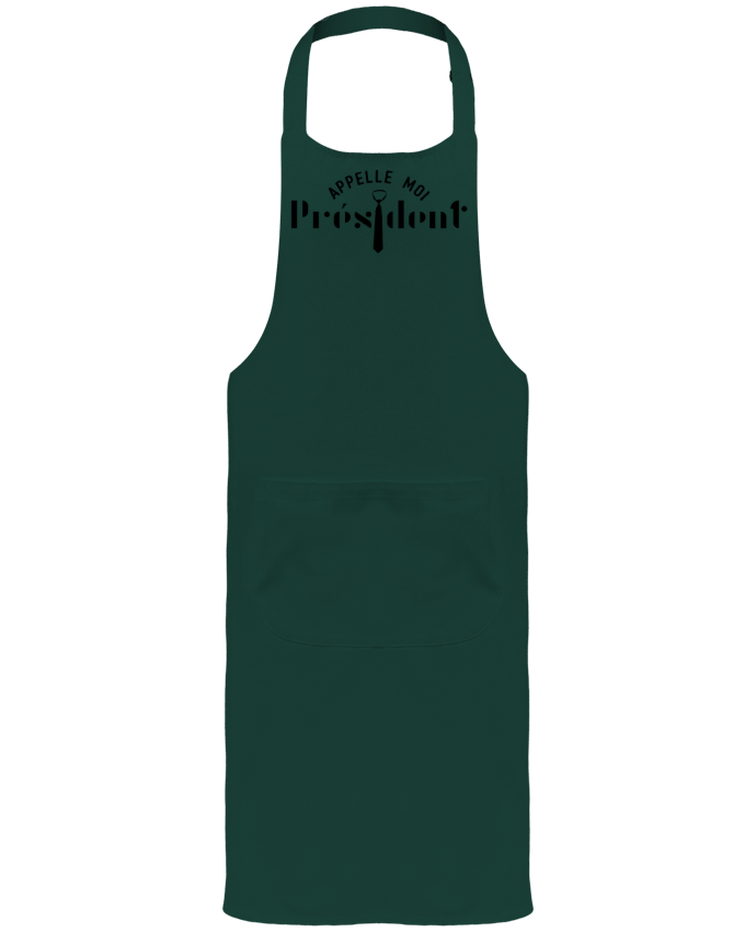 Garden or Sommelier Apron with Pocket Appelle moi président by tunetoo