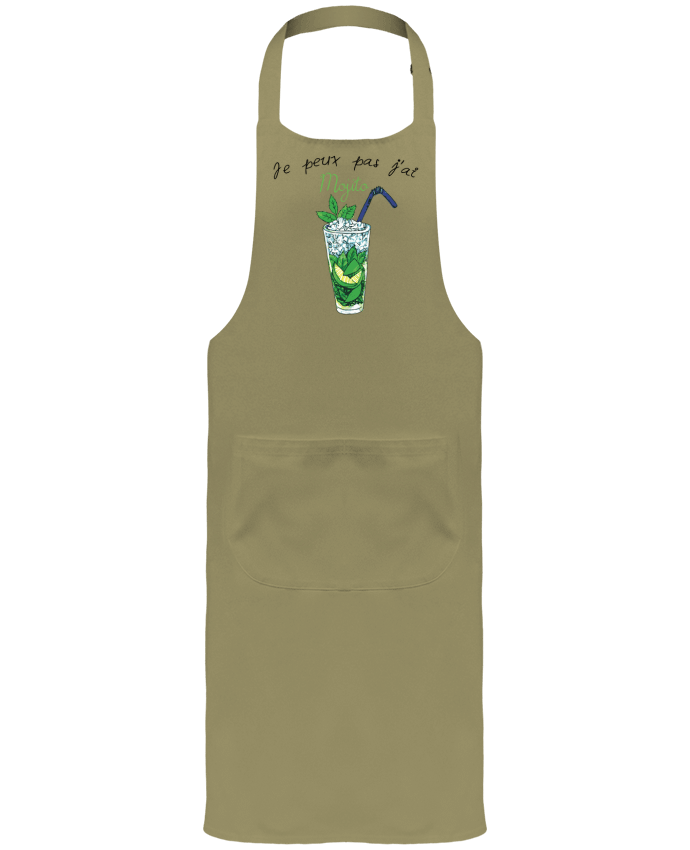 Garden or Sommelier Apron with Pocket Je peux pas j'ai Mojito by tunetoo