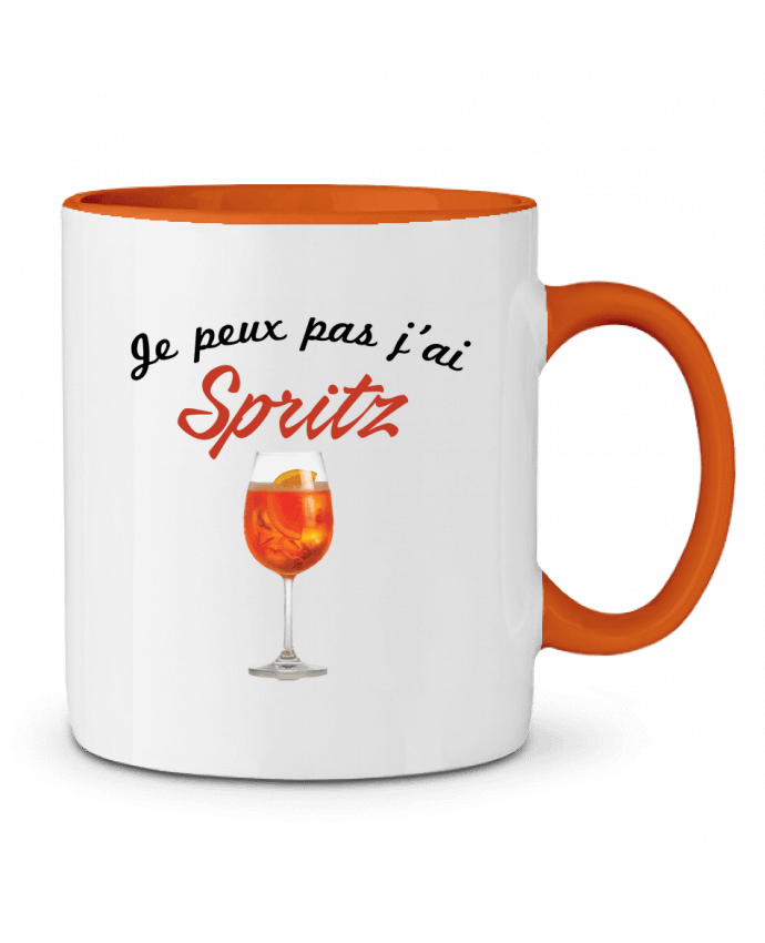 Two-tone Ceramic Mug Je peux pas j'ai Spritz tunetoo