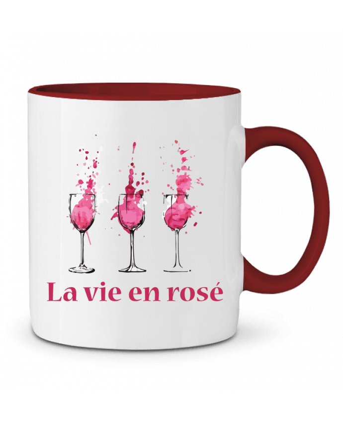 Mug bicolore La vie en rosé tunetoo