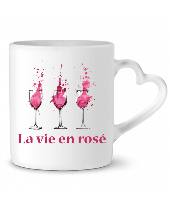 Mug Heart La vie en rosé by tunetoo