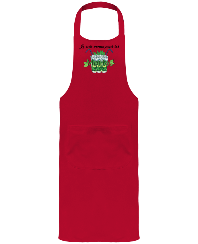 Garden or Sommelier Apron with Pocket Je suis venue pour les mojitos by tunetoo