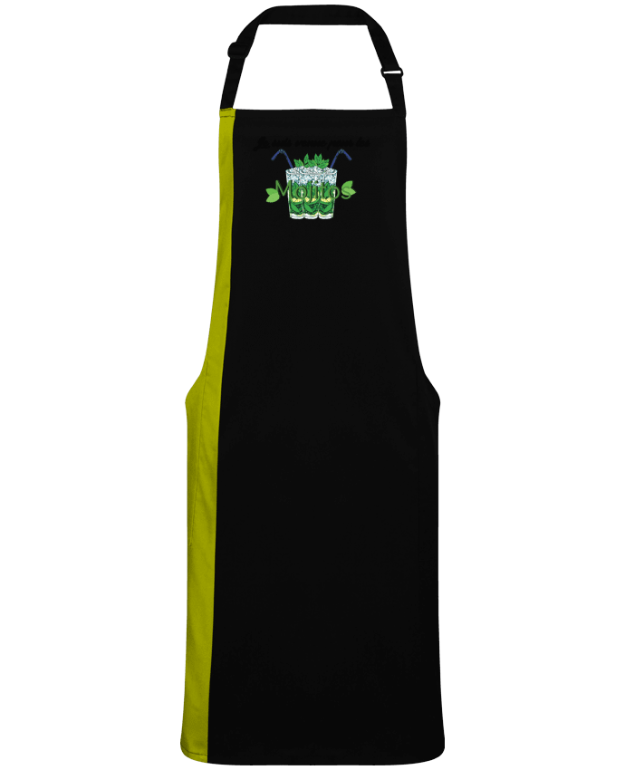 Two-tone long Apron Je suis venue pour les mojitos by  tunetoo