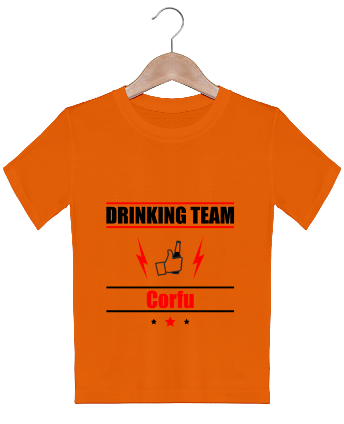 T-shirt garçon motif Drinking Team Corfou Benichan