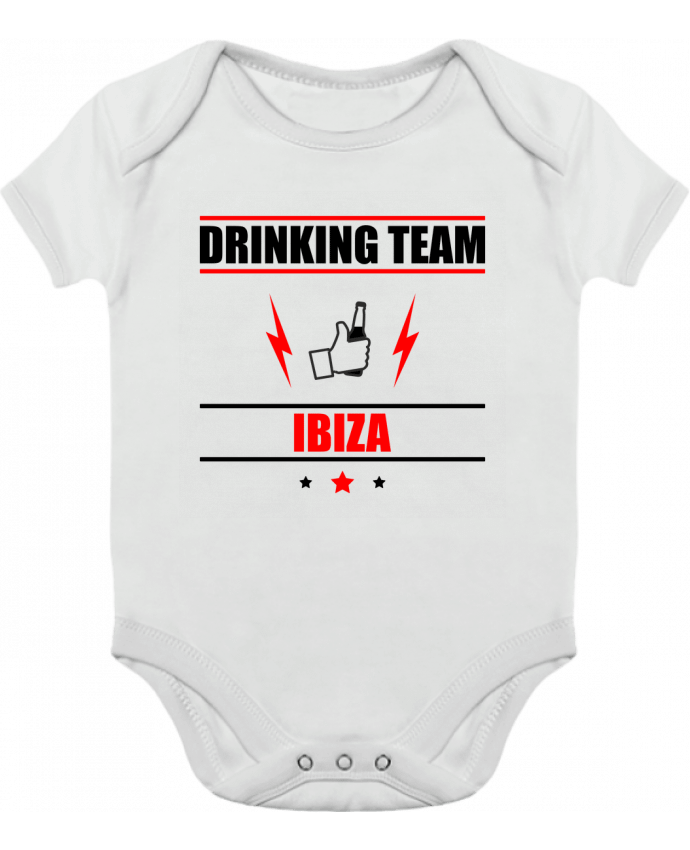 Body bébé manches contrastées Drinking Team Ibiza par Benichan