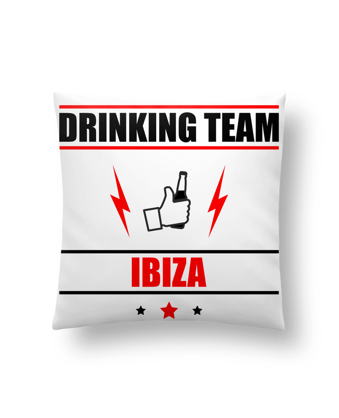 Cushion synthetic soft 45 x 45 cm Drinking Team Ibiza by Benichan