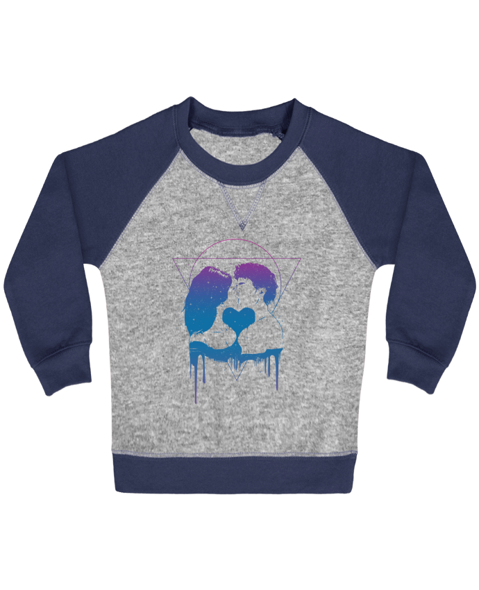 Sweatshirt Baby crew-neck sleeves contrast raglan Cosmic love II by Balàzs Solti