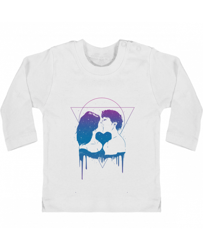 Camiseta Bebé Manga Larga con Botones  Cosmic love II manches longues du designer Balàzs Solti